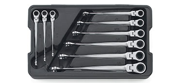 9PC SAE X-BEAM FLEX HEAD RATCHETING WRENCH SET (85298)