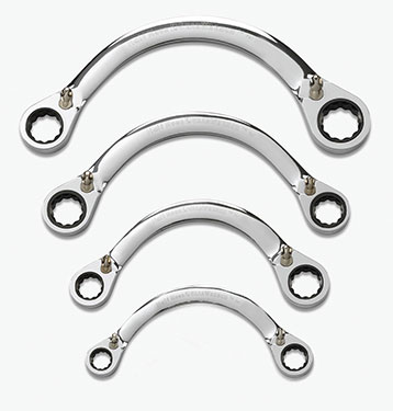 4PC HALF MOON REV. RATCHET SET (9840)