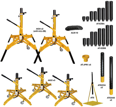 MEYER® TRI-TASK AIRCRAFT JACK SET (DELUXE) (A600JS-B)