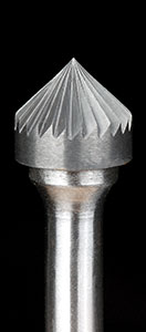 CARBIDE BURR (3/8 x 3/16 90° TAPER SGL CUT) (SK-S3)