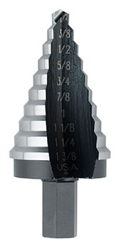 DRILL BIT, STEP 1/4-1-3/8 (UNIBIT-5)