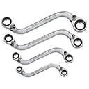 4PC  REVERSIBLE S-SHAPED RATCHET SET RATCHETING WRENCH SET (85399)